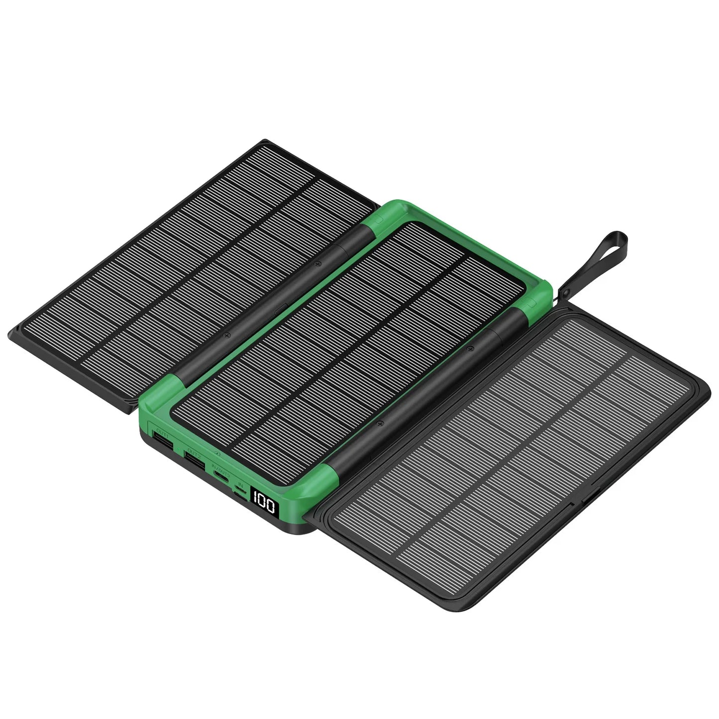 3-Panel Solar Power Bank 20000mAh | Wireless Charging
