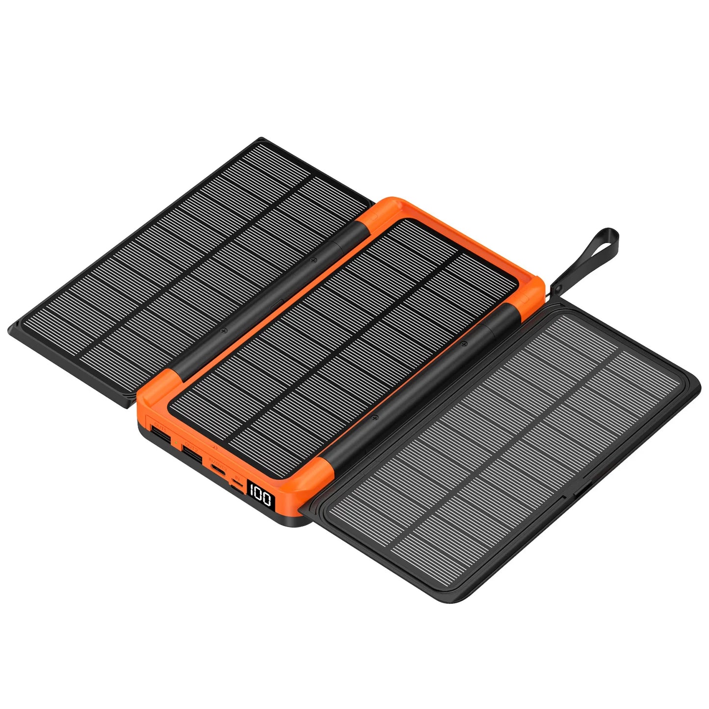 3-Panel Solar Power Bank 20000mAh | Wireless Charging