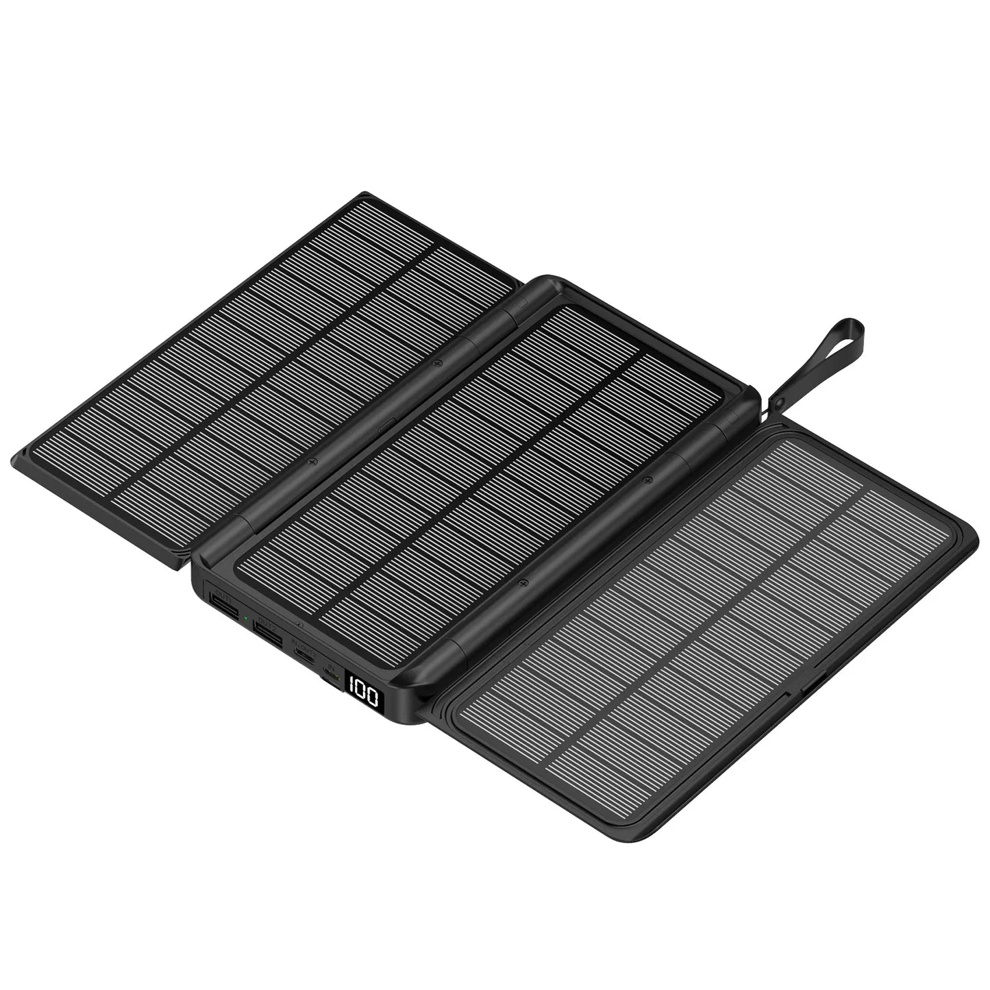 3-Panel Solar Power Bank 20000mAh | Wireless Charging